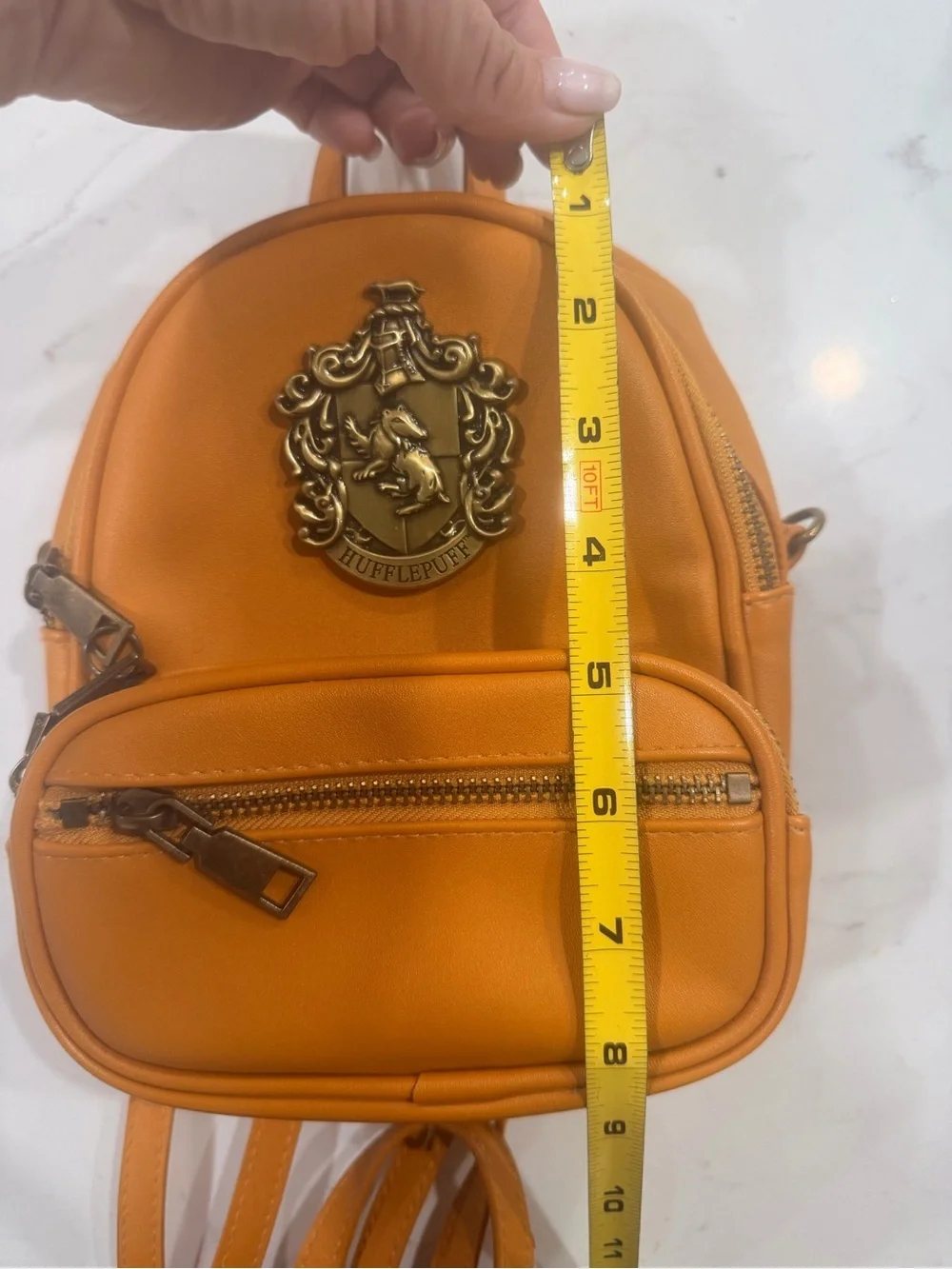 Hufflepuff Mini Backpack Purse in Mustard Yellow